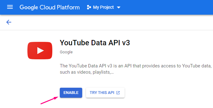 data-api-enable